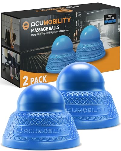 Acumobility Massage Ball Roller 2 Pack - Trigger Point - Massage Balls Massage Roller Ball - Foot Massage Ball - Physical Therapy Ball (Deep Pressure) - color: Blue
