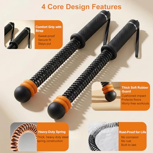 Weighted Ropeless Battle Ropes for Home Gym Small Space Workout with Bag