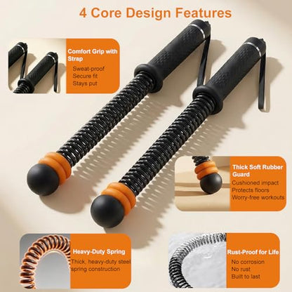 Weighted Ropeless Battle Ropes for Home Gym Small Space Workout with Bag
