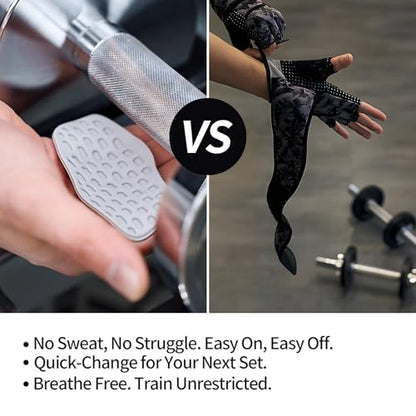 Anti-Slip Weight Lifting Gloves for Men & Women, Ergonomic Silicone Palm Workout Grips, Gym Training Gloves for Pull-Ups, Dumbbell, Barbell, Callus Protection - size: 2 Pairs