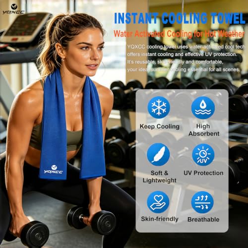 4 Pack Cooling Towels, Instant Cooling Neck Wraps, Ice Towel | 40" x 12" Soft Breathable Microfiber Chilly Towel for Face & Neck, Ideal for Gym, Yoga, Golf, Running, Camping & Hot Weather - color: Light Gray, Light Blue, Green, Rose Red