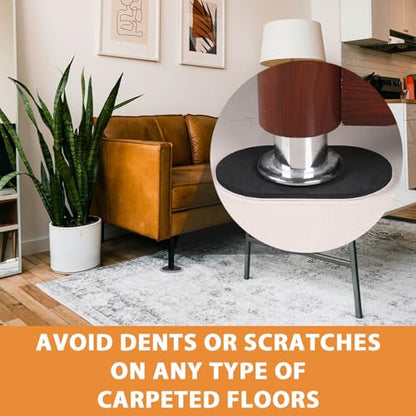 Extra Large Furniture Sliders for Carpet, 9.5 Inch Heavy Duty Reusable Moving Pads for Carpet and Hardwood Floors, Glides to Protect Surfaces and Easy Relocation