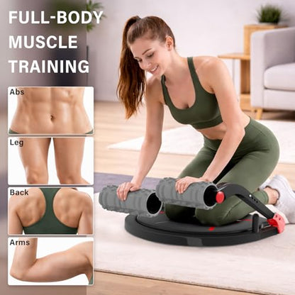 Sit Up Machine, Upgraded Ab Machine with Flat Backrest, Sit Up Exercise Equipment for Home Gym, Core Workout Ab Trainer with 4-Level Resistance, Massage Roller & Reinforced Steel Frame Holds 330LBS Max for Men & Women