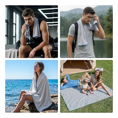 PROIRON Microfiber Towel,Quick Dry & Super Absorbent Towel,Travel & Gym & Camping Towel Lightweight for Swimming,Beach,Gym-32 x16“