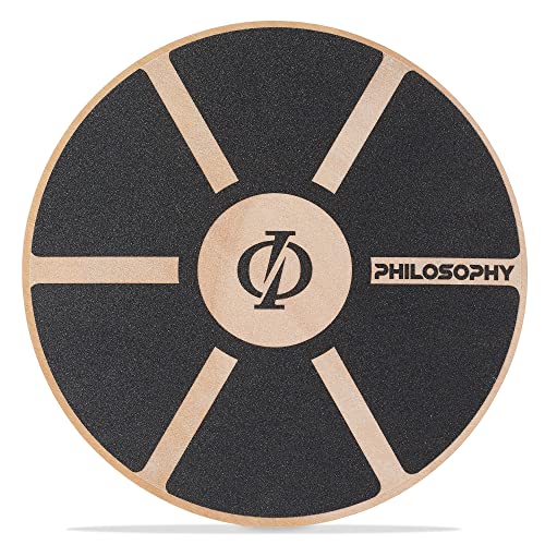 Philosophy Gym Wobble Board - Round Wooden Balance Board - Exercise Balance Trainer
