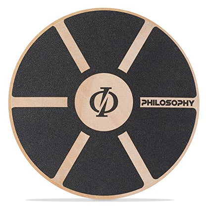Philosophy Gym Wobble Board - Round Wooden Balance Board - Exercise Balance Trainer
