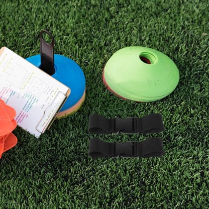 NOLITOY Soccer Cones Strap Organizer: 4PCS Adjustable Portable Sports Cone Strap for Football Training Agility Drills Basketball Practice Marker Disc Storage Belt Lightweight Nylon Carry Holder