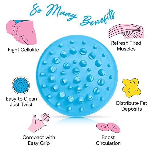 Scala Cellulite Massager Silicone, Bath Scrubber for Smoother Skin Aqua - color: Aqual