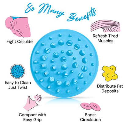Scala Cellulite Massager Silicone, Bath Scrubber for Smoother Skin Aqua - color: Aqual