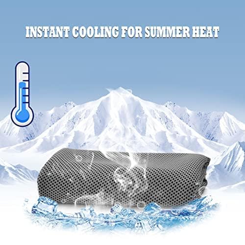 4 Pack Cooling Towels (40"x12") - Instant Cooling Reusable Microfiber Towels for Sports, Gym, Camping, Yoga, Fitness & More