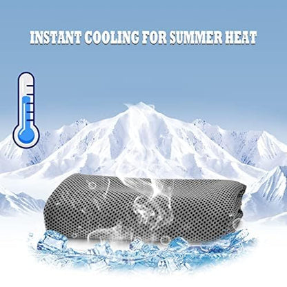 4 Pack Cooling Towels (40"x12") - Instant Cooling Reusable Microfiber Towels for Sports, Gym, Camping, Yoga, Fitness & More
