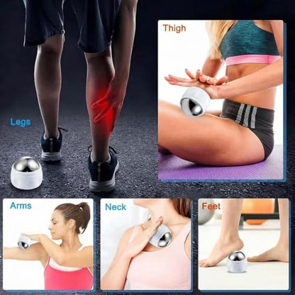 Massage Ice Roller Ball Cold & Heat Therapy Tight and Sore Muscles Relief - color: White