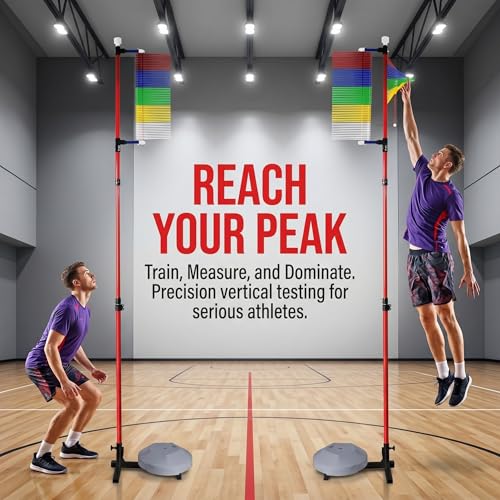 Vertical Jump Tester for Basketball - Adjustable 1.2m-3.5m Measurement Tool, Sports Training Aid Assessment & Performance Improvement