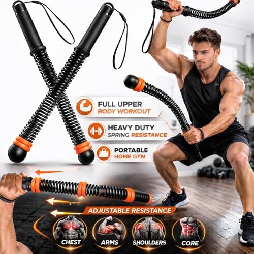 Portable Ropeless Battle Ropes, Heavy Duty Cordless Workout with Adjustable Weights, Cordless Fitness Men & Women Rope for Home Gym Strength Training & HIIT Low-Impact Equipment