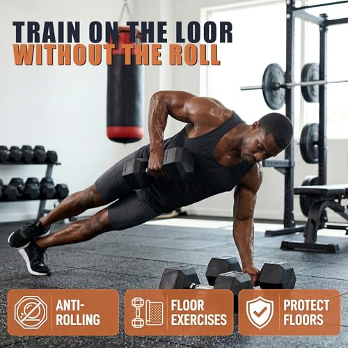 Ritafer Hex Rubber Dumbbell Set 350/450/550 lbs, Coated Encased Iron Free Weights Dumbbells Set, 6-10 Pair Dumbbells with Storage Rack for Strength Training Home Gym - style: 350LB