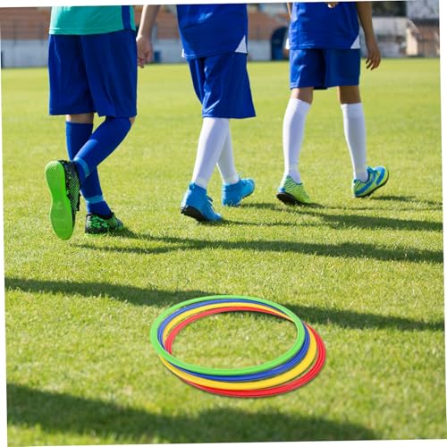 4Pcs Agility Training Rings for Soccer Durable Plastic Speed Circles for Enhanced Coordination Drills Multi Sport Use