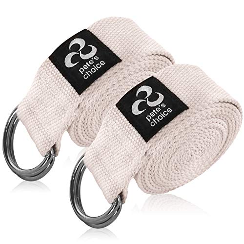 Stretching Straps and Yoga Blocks - Yoga Beginner Kit for Pilates & Gym - style: 2 Pack, 8ft