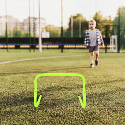 Cabilock Adjustable Height Football Agility Hurdles Set, Wear-Resistant PVC Plastic Training Equipment, Foldable Speed Hurdles for Soccer Drill and Professional Speed Training