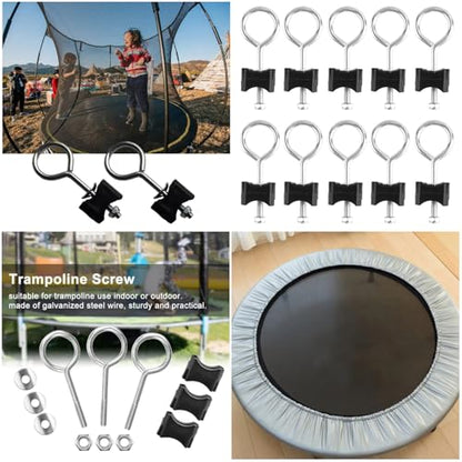 6 Pack Trampoline Screws and Bolts Replacement Trampoline Poles Mount Screw for Kids Trampoline Leg Feet Connection Mini Trampoline with Safety Enclosure Mini Fitness Rebounder Trampolines