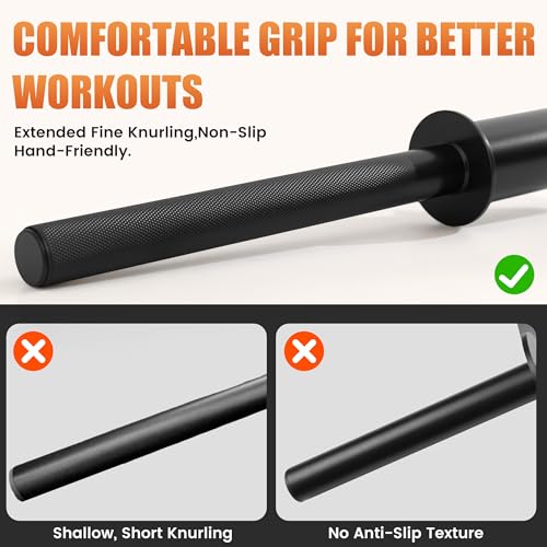 Wrist Strength Stick 1&2in Olympic Plate Forearm Strengthener, Wrist Strengthener with Upgraded Steel Tube and Long Comfortable Knurled Grip, Wrist Exerciser for Wrist Curls,Supination & Pronation - color: Black2in