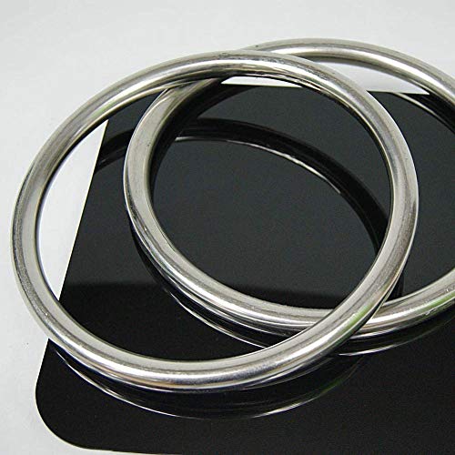 Wing Chun Ring Kung Fu Martial Arts Hand Strength Training Equipment Natural Wood Rattan Stainless Steel Ring for Exercise - color: Stainless Steel