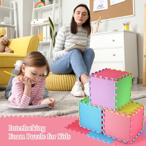Nuanchu 60 PCS Kids Foam Puzzle Mat,Colorful - color: Colorful