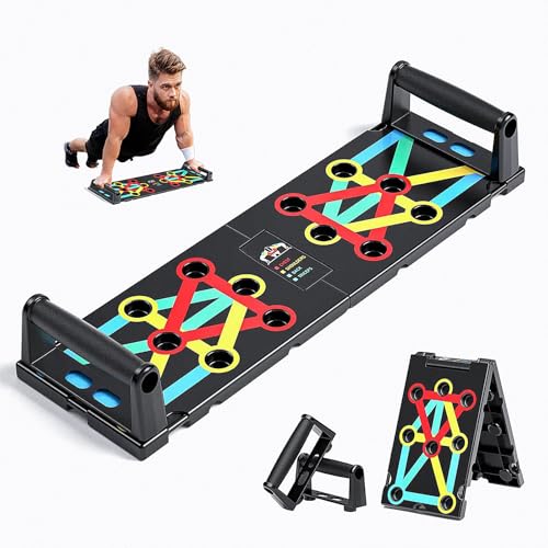 Push Up Board Exercise & Fitness Portable Foldable Strength Training Pushup Stands Home Workout Equipment Multi-Functional Fitness Floor Chest Muscle Exercise for Man and Women - color: FWCB01