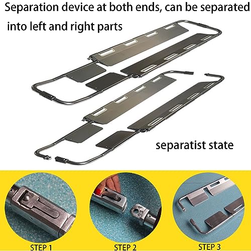 Aluminum Alloy Folding Stretcher, Emerncy Spine Board with Safe Str - Lightweight Mcal Stretcher for First Aid & Trauma Response