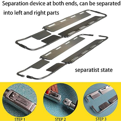 Aluminum Alloy Folding Stretcher, Emerncy Spine Board with Safe Str - Lightweight Mcal Stretcher for First Aid & Trauma Response
