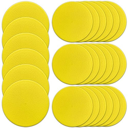 Poly Spot Markers 4.73 inch/10 inch 12 Pcs Non-Slip Rubber Agility Training Markers Floor Dots Flat Field Cones for Football, Soccer, Basketball, School Exercise Drills, Dance Practice
