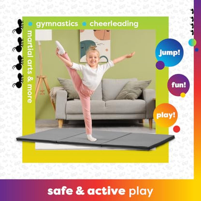 Antsy Pants Tumbling Mat for Kids – Gymnastics Mat, Easy to Clean, Sturdy, Foldable Tumbling Mats, Padded, Lightweight, Portable, Gymnastics Equipment for Active Play