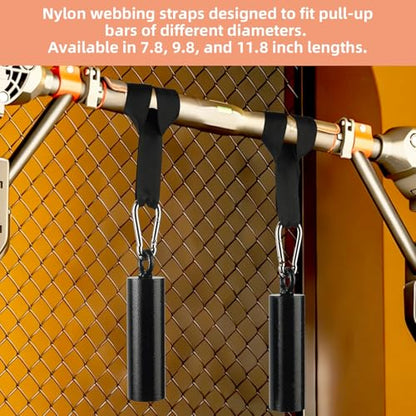 Non-Slip Iron Pull Up Grips and Cannonball Handles,3-Length Straps & Carabiners, Grip Strength Trainer for Pull-Up Bar, Dead Hangs, Forearm & Hand Training, Home Gym Gear - size: 48mm