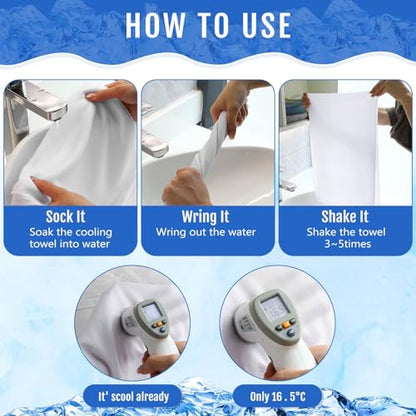 Hosuly 30 Pack Cooling Towels 40"x12" - color: White