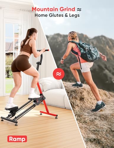 YOLEO Adjustable Resistance Stair Steppers for Exercise at Home, Folding Cardio Stairmaster with 3 Workout Modes & Oversized Pedal,90% Pre-Assembled Stair Climber with Handlebar for Full Body Workout - size: V2.0 Basic Stair Stepper