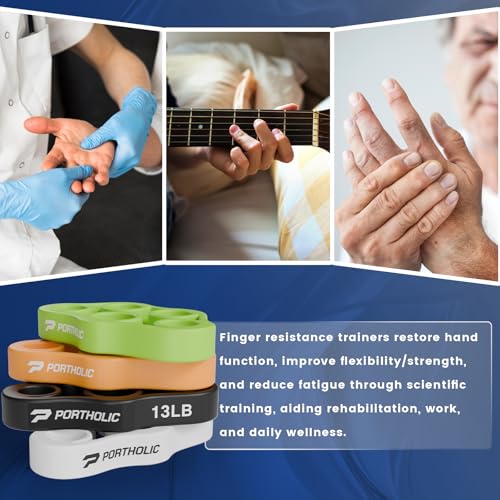 4 Pack Hand Exerciser Grip Strengthener, Finger Stretcher Hand Grip Resistance Bands Hand Strengthener Hand Strengthening Forearm Exerciser for Arthritis - color: green