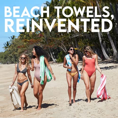 Dock & Bay Beach Towel - Quick Dry, Sand Free - Compact, Lightweight - 100% Recycled - Includes Bag - Cabana Light - Goa Grey - Extra Large (200x90cm, 78x35) - color: Cabana Light - Goa Grey, size: Extra Large (200x90cm, 78x35")