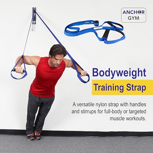 Body Weight Resistance Straps - Adjustable Body Weight Training Straps, Stretching & Full-Body Training - Exercise Straps with Handles for Home Gym Workouts