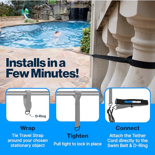 Belt Travel Pack for Stationary Swimming in Pools and Swim Spas