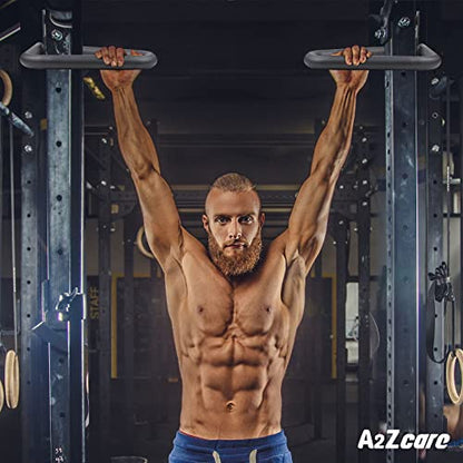 Dip Bar Attachment for Squat Rack - Multi Grip Set of 2 for Strength Training, Pull up, Push up 2x2 inch Power Cage Squat Rack - Pair