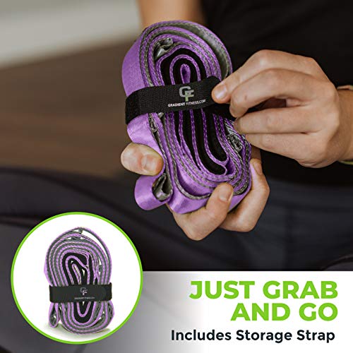 Stretching Strap for Physical Therapy, 12 Multi-Loop Stretch Strap 1" W x 8' L, Neoprene Handles, Physical Therapy Equipment, Yoga Straps for Stretching, Leg Stretcher.