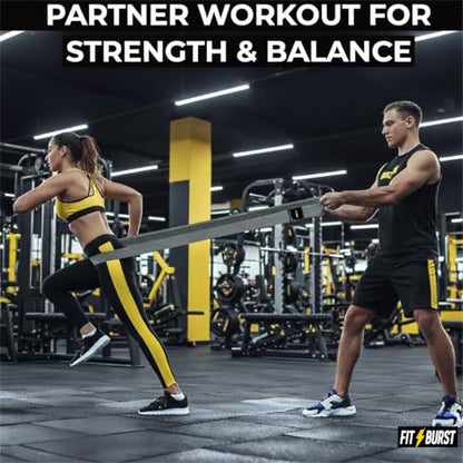 Premium Fabric Resistance Band 76 Inch Extra Long – Resistance Bands for Working Out & Resistance Bands for Physical Therapy, Non-Slip Exercise Band for Men & Women, Stretching & Home Fitness