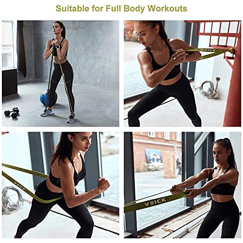 VEICK Pull Up Assist Resistance Bands for Home Gym - color: Green Set of 5 + Handles