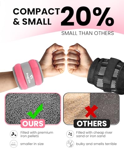 Ankle Weights, 1/2/3/4/6/8/10 LB 1 Pair Wrist Leg Arm Weight for Women, Men - color: Pink, size: 1.5 lbs x2