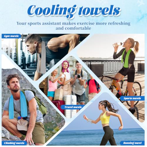PAWPRO 4 Packs Soft Breathable Cooling Towels for Neck and Face(40"x12") - color: Multicolor-2