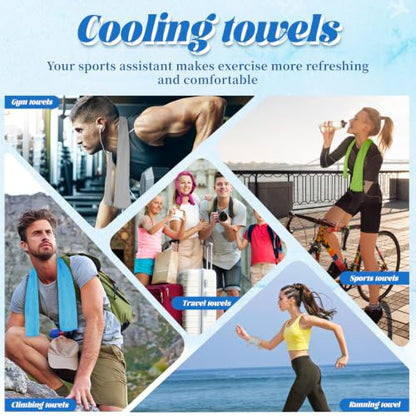 PAWPRO 4 Packs Soft Breathable Cooling Towels for Neck and Face(40"x12") - color: Multicolor-2