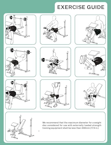 OPPSDECOR 900LBS Weight Bench Set with Squat Rack Preacher Curl Weight Bench with Leg Extension Bench Press Set Workout Bench for Home Gym Full Body Workout