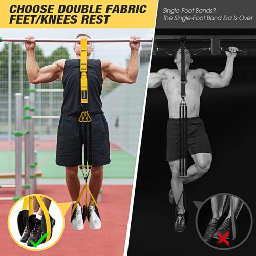 Pull Up Assistance Bands, Resistance Bands for Pull Up Bar Workout, Adjustable Heavy Duty Pull Up Assist Equipment with 4 Assistance Bands, Home Gym Fitness Exercise Strength Training