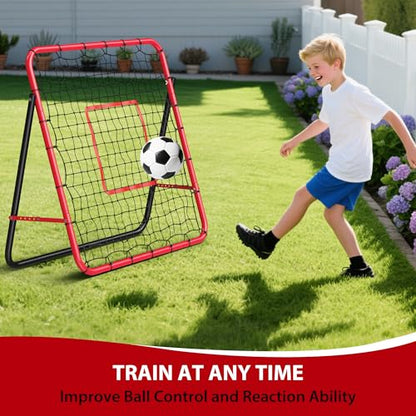 Adjustable Multi-Sport Bounce Backer Net – Dual Surface Pitchback Trainer for Soccer, Football, Baseball, Volleyball & Softball – Durable, Portable, Easy Setup for Backyard or Field, Great for