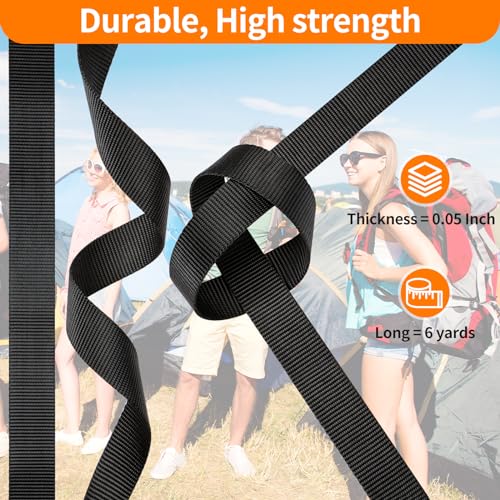 BEYOURD 3/4" Buckles and Straps Set: 6 Yards of Thick Nylon Webbing, 6-Pack Quick Side Release Adjustable Plastic Buckles, 12 Tri-Glide Slide Clips(3/4 Inch Combo Set) - style: 3/4" Combo Set