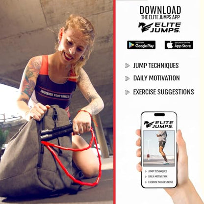 Freestyle Beaded Jump Rope for Cardio Training - Workout Jump Rope with Unbreakable Long Handles and Shatterproof Beads - Designed for Beginners or Pros - Ideal Fitness